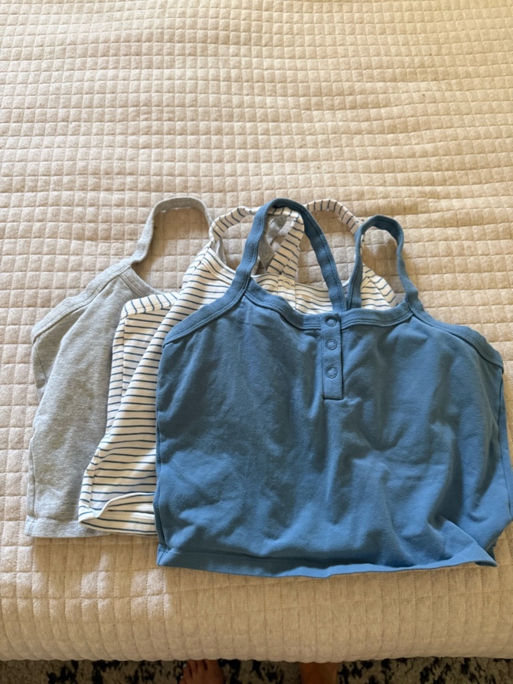 All in Motion 3pack- cropped Henley sports bras